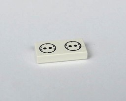 Show details for 1 x 2 - Fliese White - Steckdose Picture of 1 x 2 - Fliese White - Steckdose