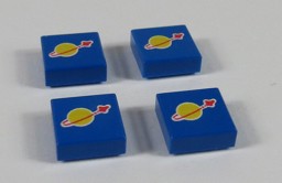Show details for 1x1 Blue Tile - Space Classic Picture of 1x1 Blue Tile - Space Classic