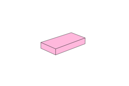 Show details for 1 x 2 - Fliese Pink Picture of 1 x 2 - Fliese Pink