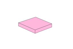 Show details for 2 x 2 - Fliese Pink Picture of 2 x 2 - Fliese Pink