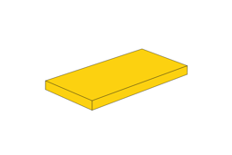 Show details for 2 x 4 - Fliese Yellow Picture of 2 x 4 - Fliese Yellow