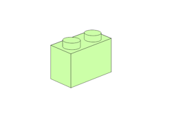 Show details for 1 x 2 - Yellowish Green Picture of 1 x 2 - Yellowish Green