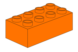 Show details for Noppenstein 2 x 4 Orange Picture of Noppenstein 2 x 4 Orange