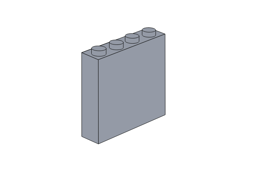 Show details for 1 x 4 x 3 - Light Bluish Gray Picture of 1 x 4 x 3 - Light Bluish Gray