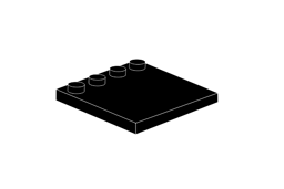 Show details for 4 x 4 - Noppenfliese Black Picture of 4 x 4 - Noppenfliese Black