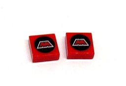 Show details for 1x1 Red Tile - M Tron Picture of 1x1 Red Tile - M Tron