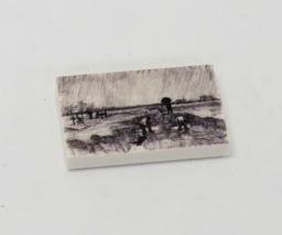 Show details for G036 / 2 x 3 - Fliese Gemälde Churchyard Picture of G036 / 2 x 3 - Fliese Gemälde Churchyard