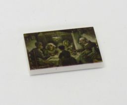 Show details for G050 / 2 x 3 - Fliese Gemälde Kartoffelesser Picture of G050 / 2 x 3 - Fliese Gemälde Kartoffelesser