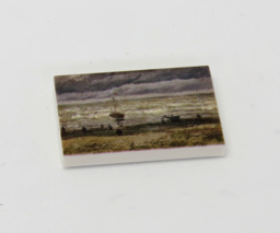 Show details for G073 / 2 x 3 - Fliese Gemälde Strand Scheveningen Picture of G073 / 2 x 3 - Fliese Gemälde Strand Scheveningen