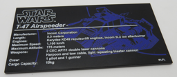 Show details for P253 / Plakette 75144 Snowspeeder Picture of P253 / Plakette 75144 Snowspeeder