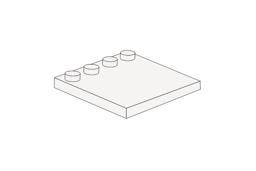 Show details for 4 x 4 - Sockelplatte Weiß/Schwarz bedruckt Picture of 4 x 4 - Sockelplatte Weiß/Schwarz bedruckt