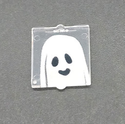 Süßes Geistermotiv auf quadratischem Anhänger Picture of Geist Fenster mini 1x2x2