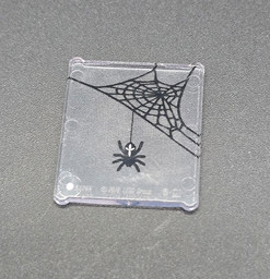 Plastikscheibe mit Spinnennetz-Design Picture of Spinne Fenster mittelklein 1x3x3