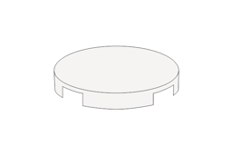 Show details for Rund 3 x 3 - Fliese White Picture of Rund 3 x 3 - Fliese White