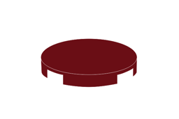 Show details for Rund 3 x 3 - Fliese Dark Red Picture of Rund 3 x 3 - Fliese Dark Red