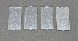 Vier transparente Tastaturvorlagen Picture of Tropfenfenster klein 1x2x3