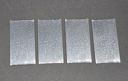 Vier transparente Plastikscheiben Picture of Tropfenfenster groß 1x4x6