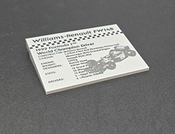 Williams-Renault FW14B Information Card Picture of Plakette Racing Car 10353 Custom Package