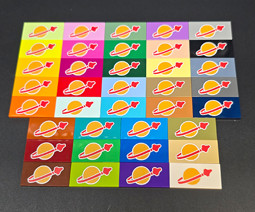 Bunte Kacheln mit Planetenlogo Picture of 2 x 4 - Fliese Space Baby 40767