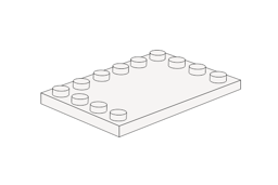 Show details for 4 x 6 - Noppenfliese White Picture of 4 x 6 - Noppenfliese White