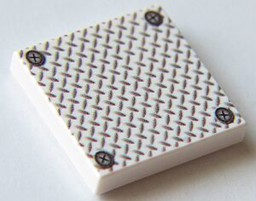 Show details for 2 x 2 - Fliese White - Riffelblech Picture of 2 x 2 - Fliese White - Riffelblech