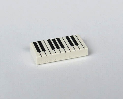 Picture of 1 x 2 - Fliese White - Klaviertastatur