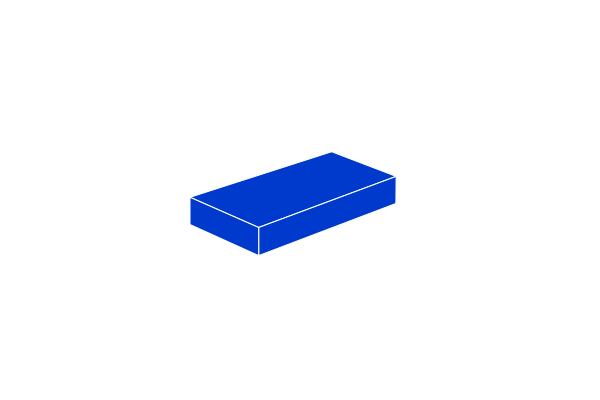 Picture of 1 x 2 - Tile blue