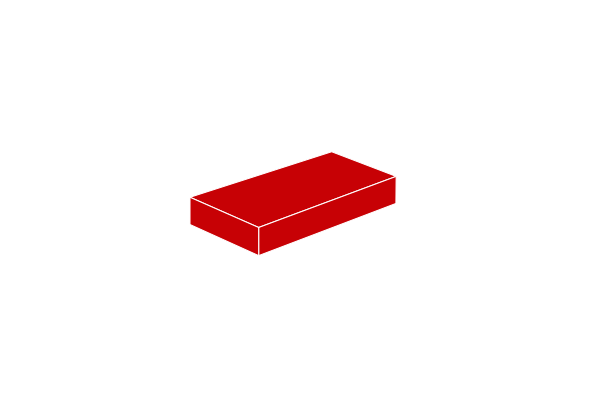 Picture of 1x2 - Tile red