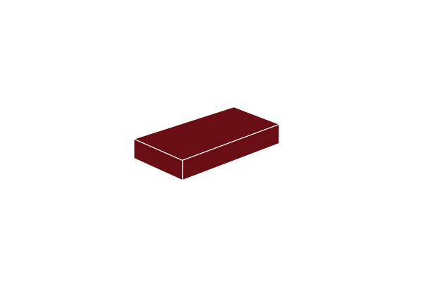 Picture of 1x2 - Tile Darkred