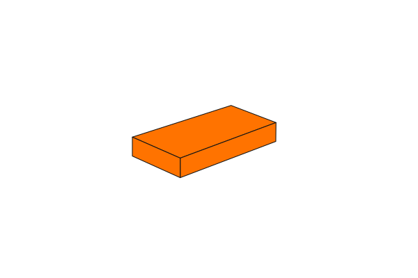 Picture of 1x2 - Tile orange