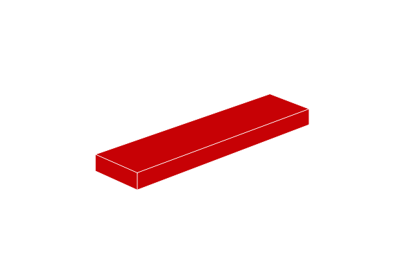 Picture of 1x4 - Tile red