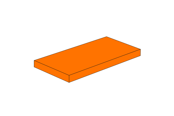 Picture of 2x4 - Tile orange