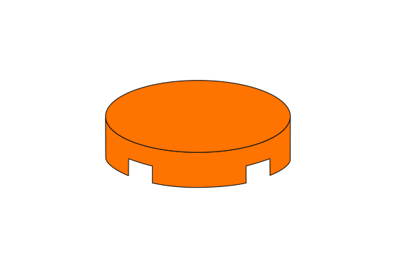 Picture of Round 2x2 - Tile orange