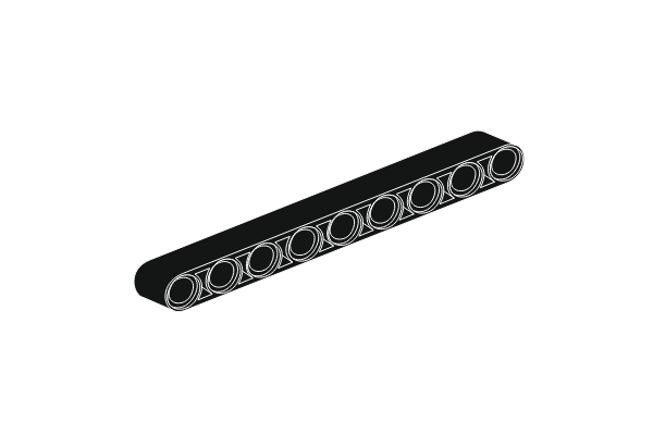 Picture of 9 Stud Liftarm Black