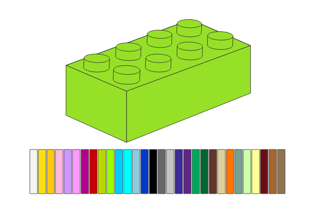 Picture of Schlüsselanhänger 2 x 4 - Farben gemischt