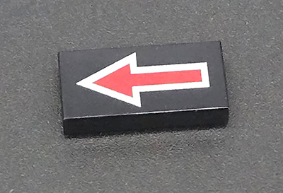 Space Pfeil 1x2 Fliese Black